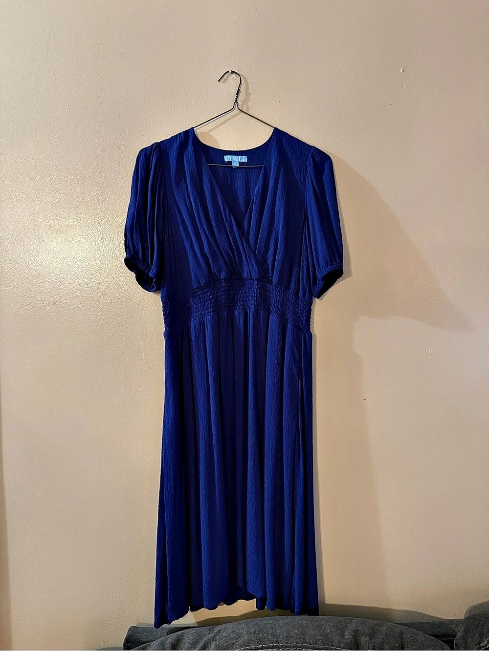 Blue Draper James Short Sleeve Smocked Waist Dress